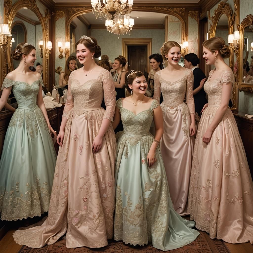 Portly Young Man Crossdressing in Fitting Room