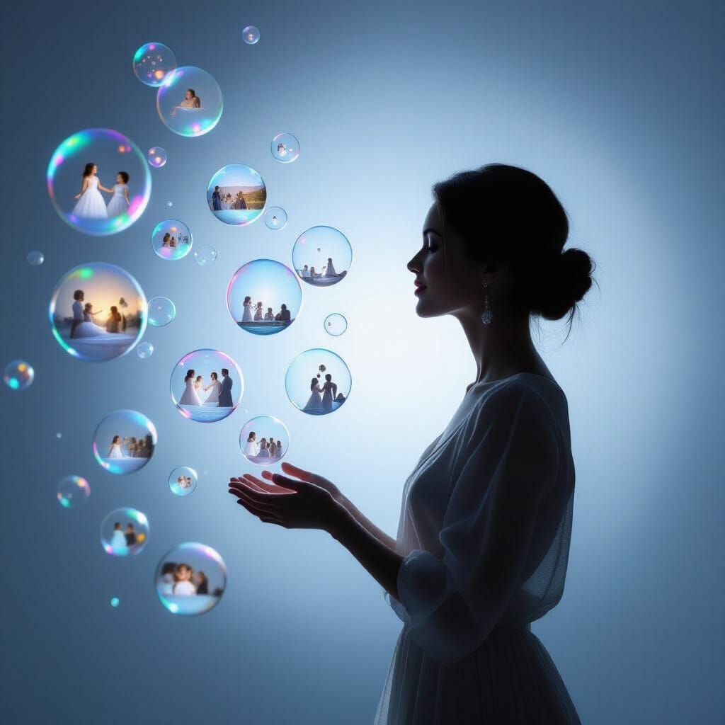 Ephemeral Memories: A Portrait Encapsulated in Bubbles