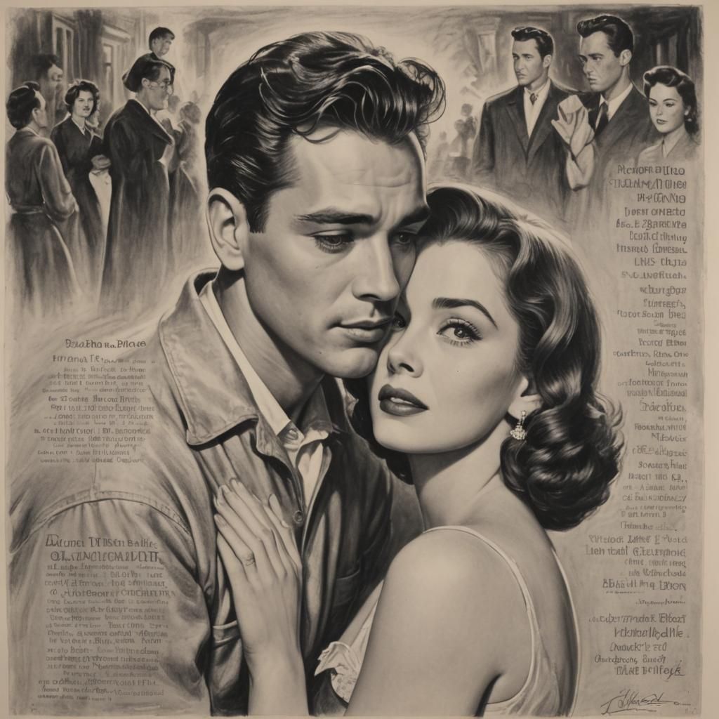 1950's Romantic movie poster