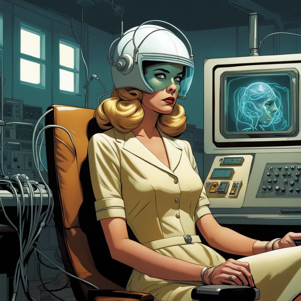 Mind Control in a 1960s Laboratory: Comic Book Art