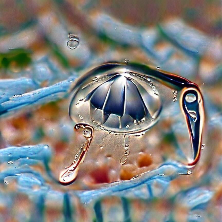 Microscopic Rain Drop: Detailed View