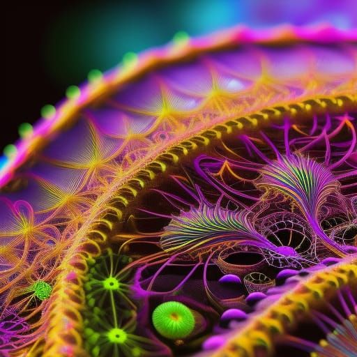 Radiolaria: Hyperdetailed Microscopic Digital Illustration