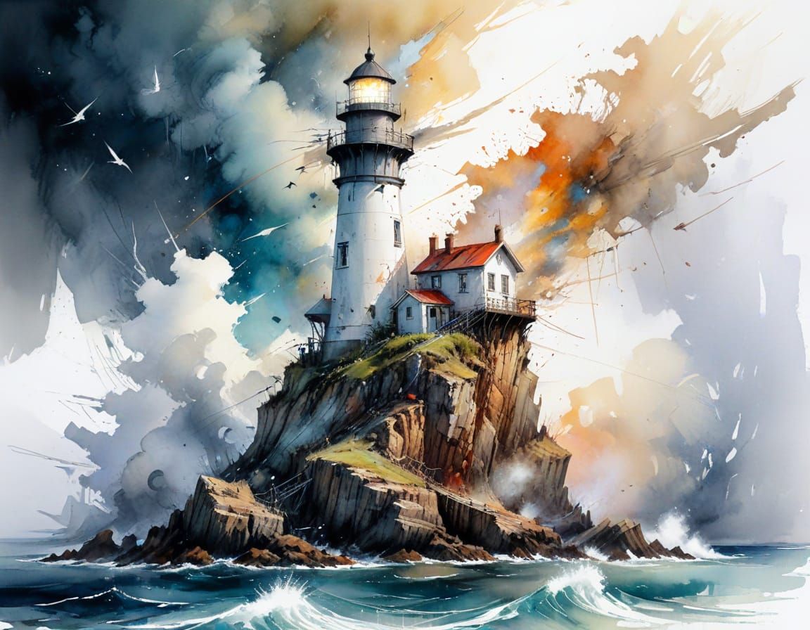 Forsaken Lighthouse: Cyberpunk Steampunk Space Opera Fusion