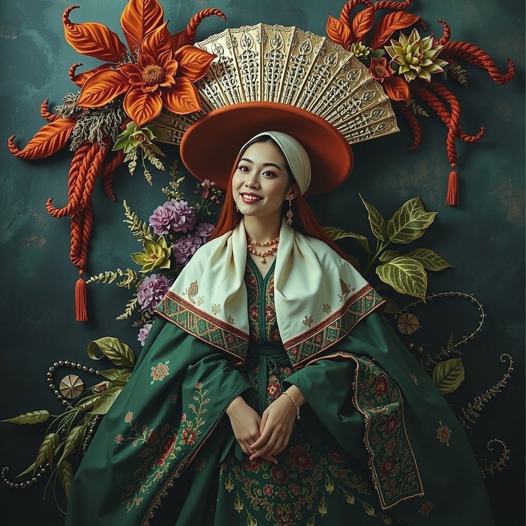 Vibrant Psychedelic Garden in Bold Tropical Hues