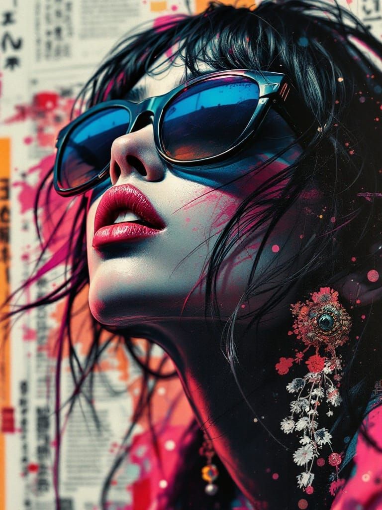 Neon Goddess with Bold Attitude