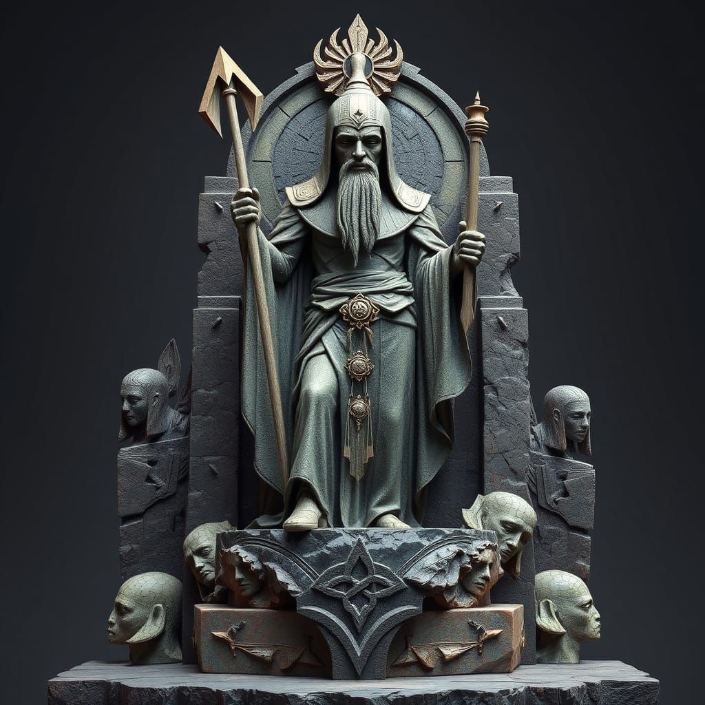 Ancient Fool Enshrined in Brutalist Sanctuary