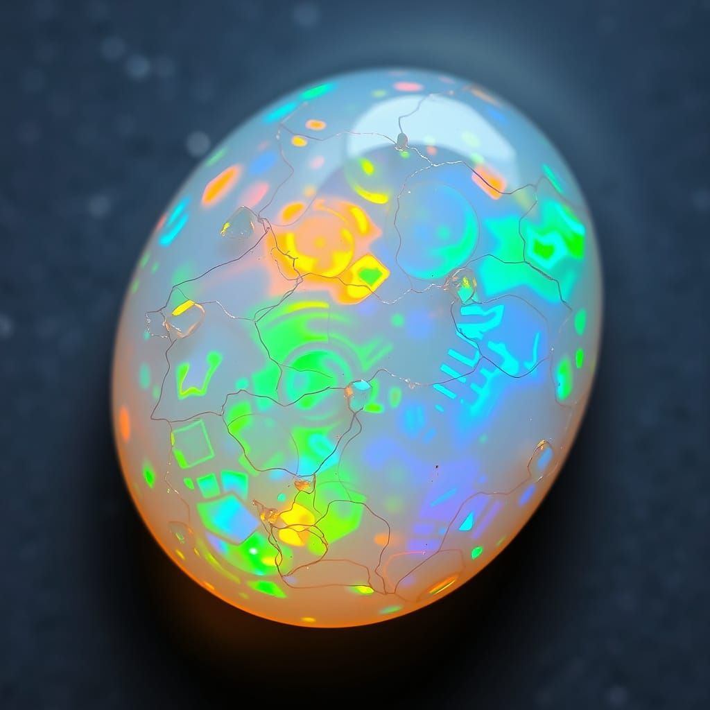 Ethereal Opal Gemstone in Iridescent Hues