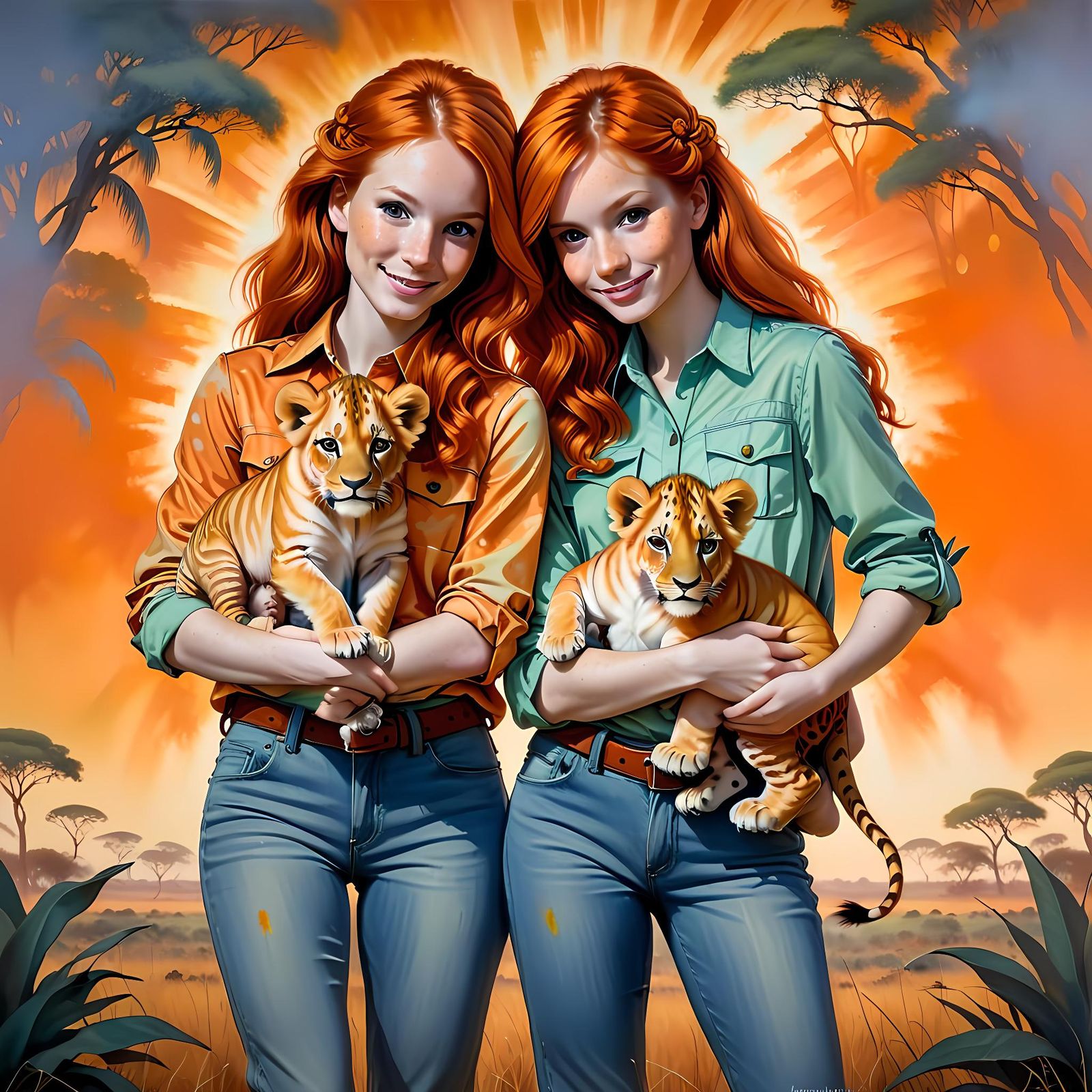 Jenna & Jenny Safari Adventure! 🦁🌍🧡