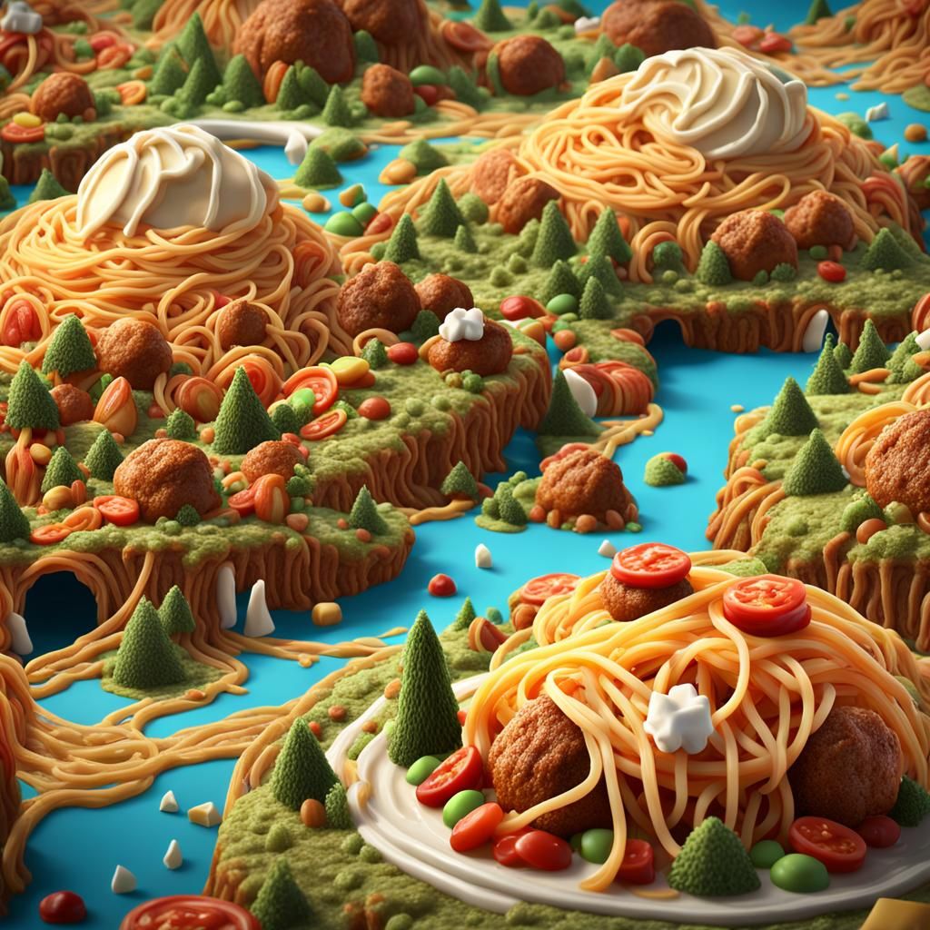 Fantastical Food Landscapes in Detailed Matte Painting