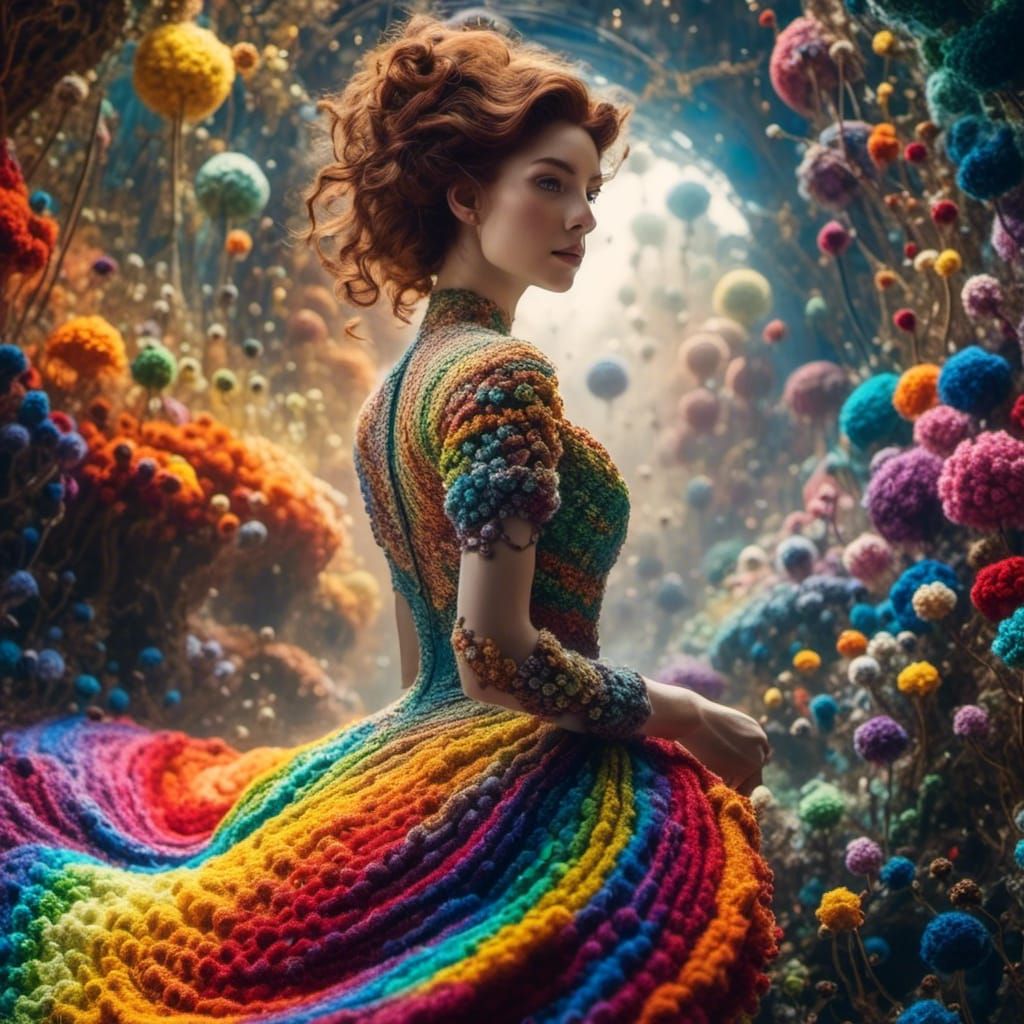 Sci-Fi Crochet: Rainbow Dress in Space
