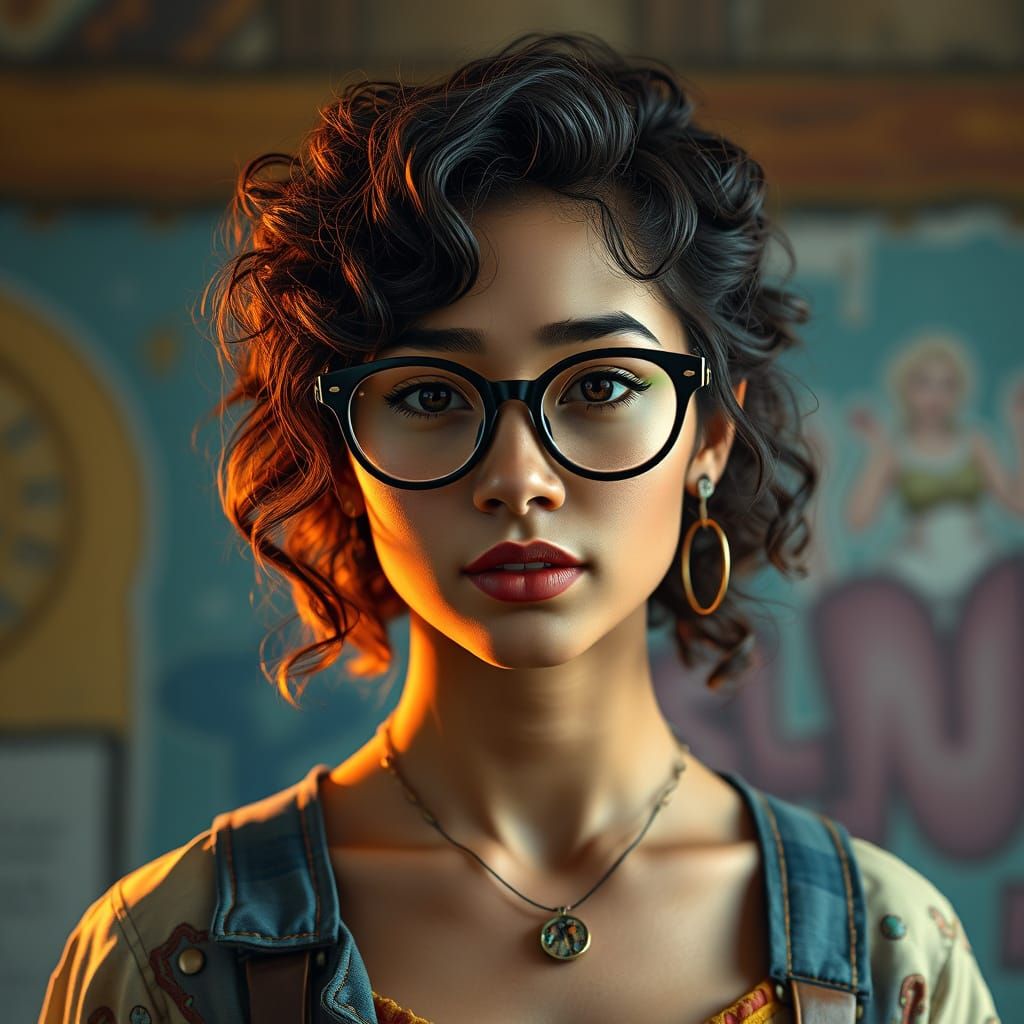 Detailed Portrait in Fantasy Realism Style