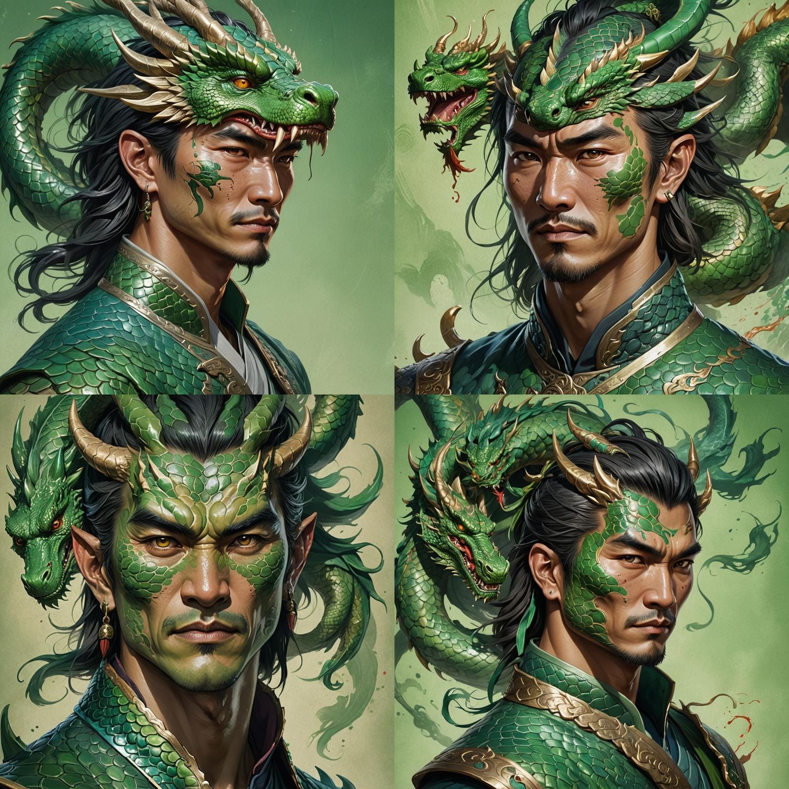 Yuan Ti Character Portrait in Hyperrealistic Style