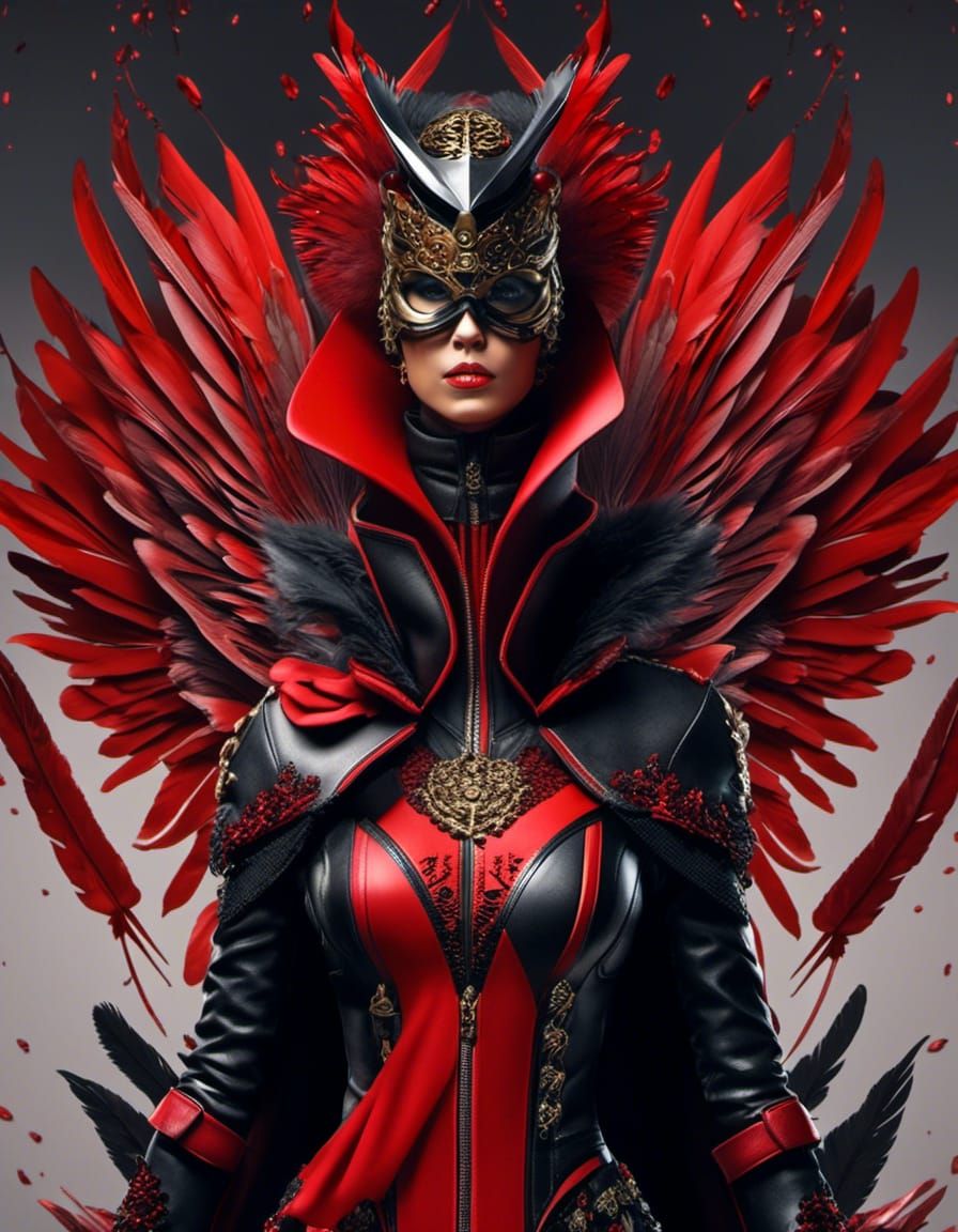 The Red Cardinal Of Justice (remade with my shiny new Lora!)