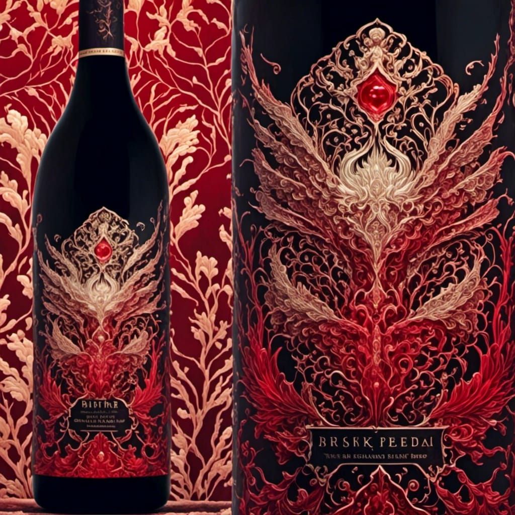Dracula Wine Bottle with Sparkling Eyes