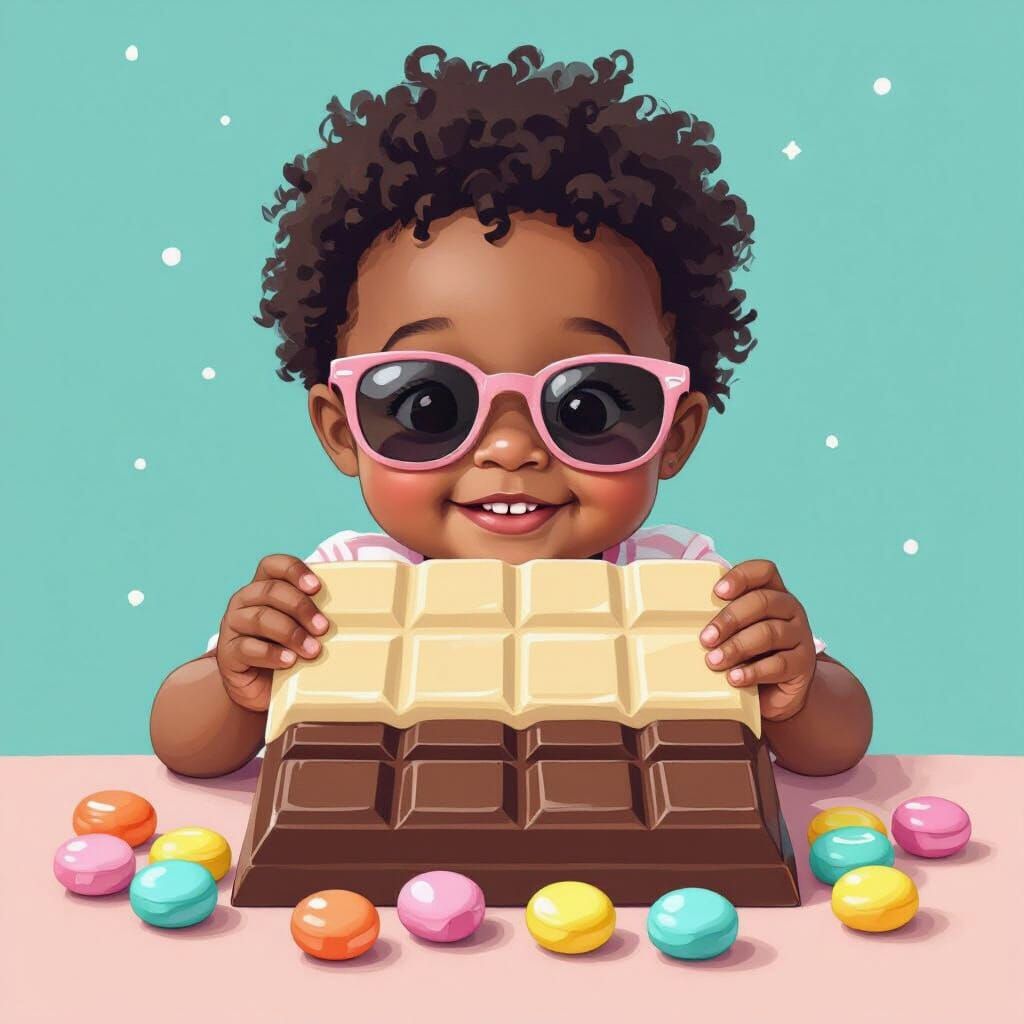 Cute Kid Peekaboo Illustration in Pastel Colors