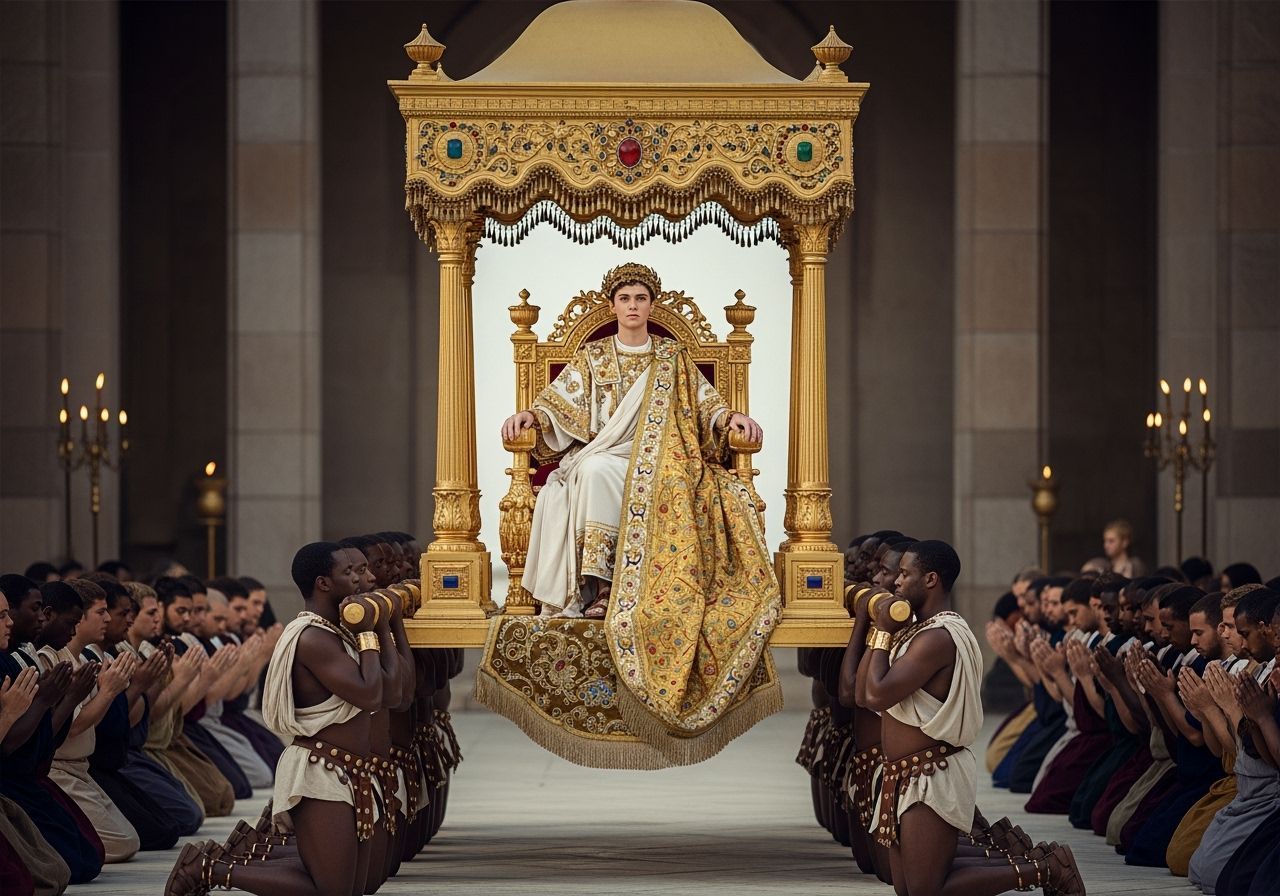 Roman Emperor Parade in Ancient Egypt, Photorealistic Style