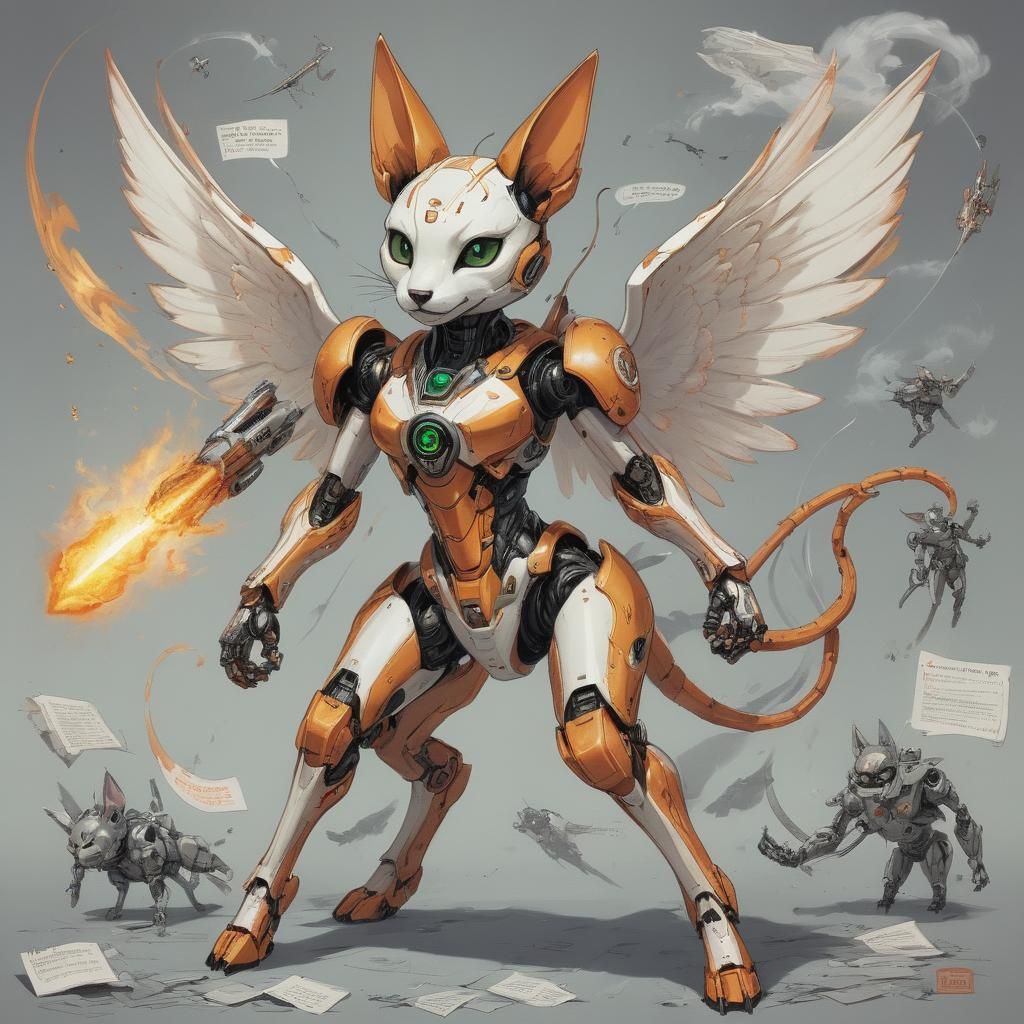 Kabbalistic Kawaii Robot Dog Versus Space Kitten Angels