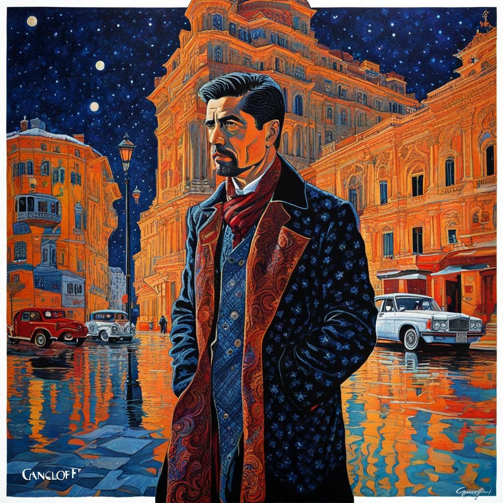 Brooding Portrait in Expressionist Style