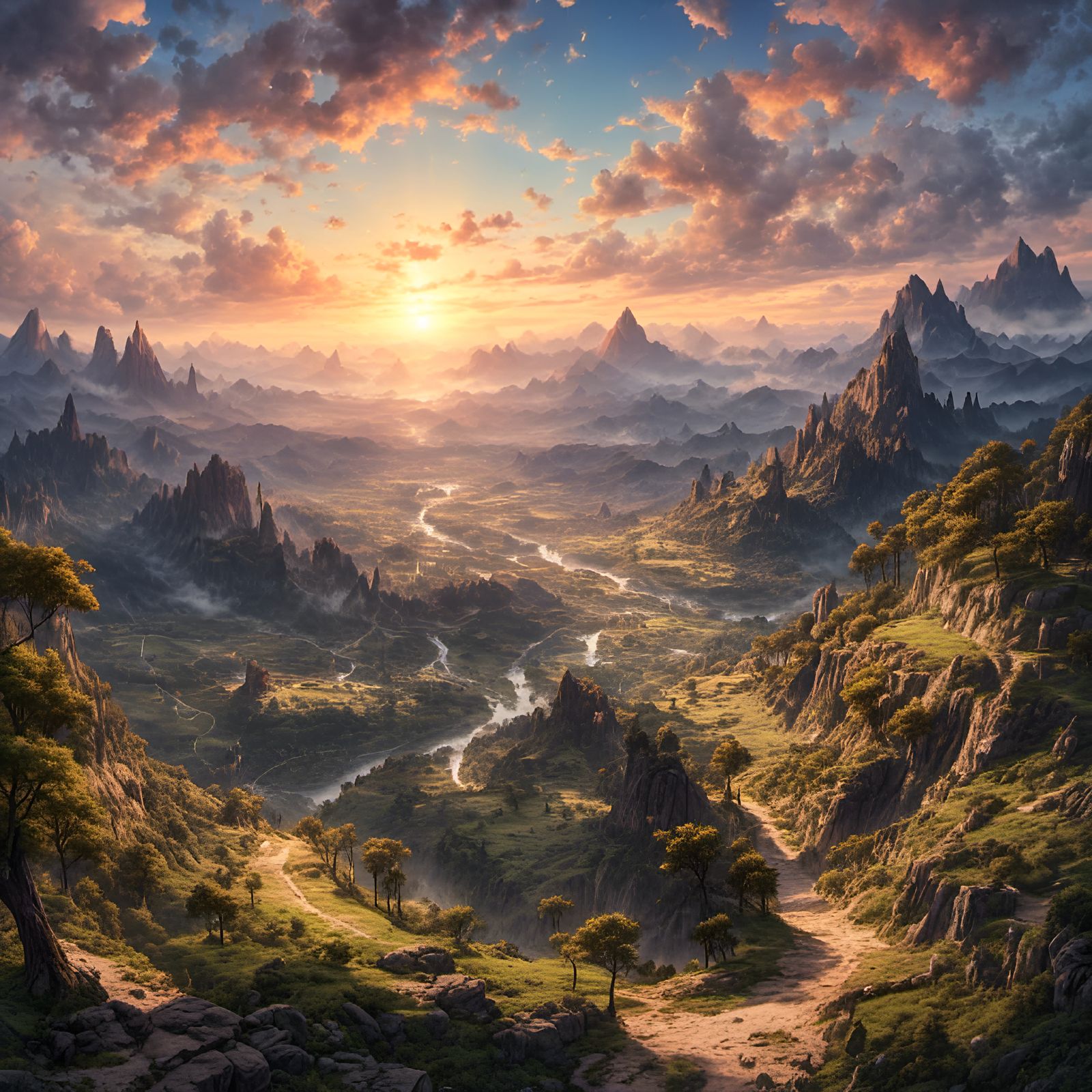 Sunrise Over Mountains: A Majestic Vista