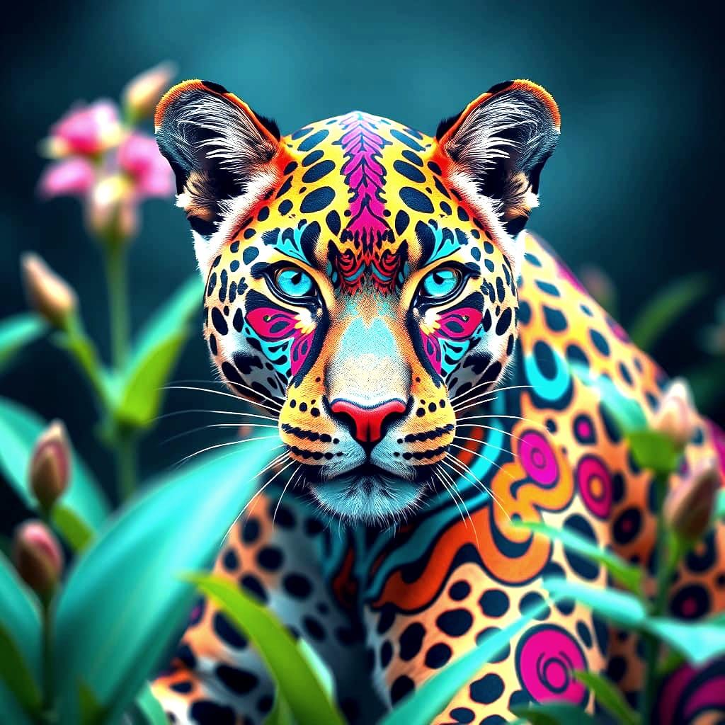 Colorful  Leopard
