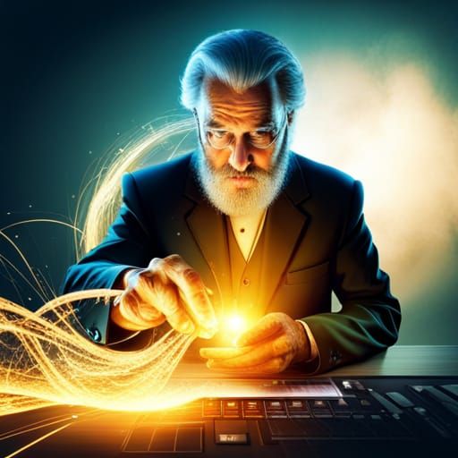 Magician Manipulating Code in a Fantasy World