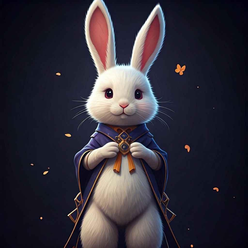 Detailed 3D Anime Bunny Concept Art
