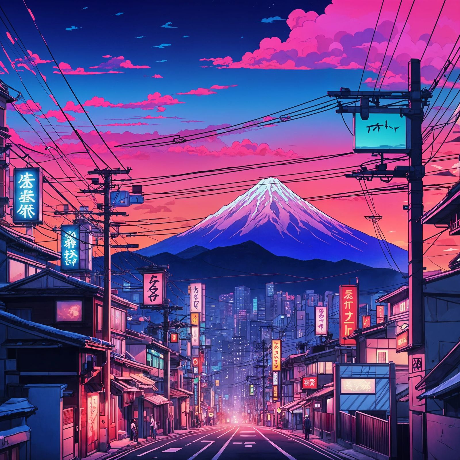 Tokyo in the 90s: Cel-Shaded Anime Style