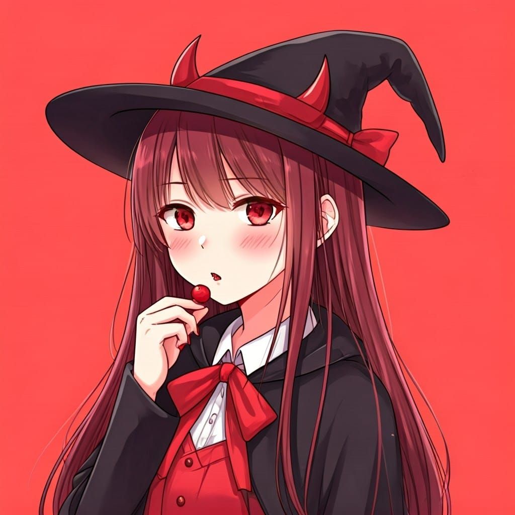 Pretty Witch in Devil Costume, Manga Style