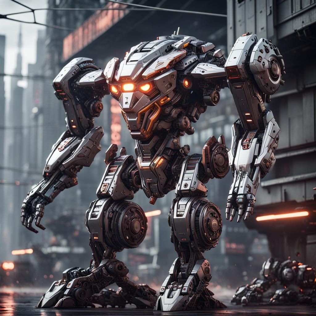 Futuristic Sci-Fi Mech with Intricate Details