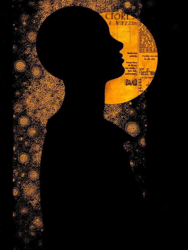 Surreal Collage Art of Fragmented Text and Mirrors