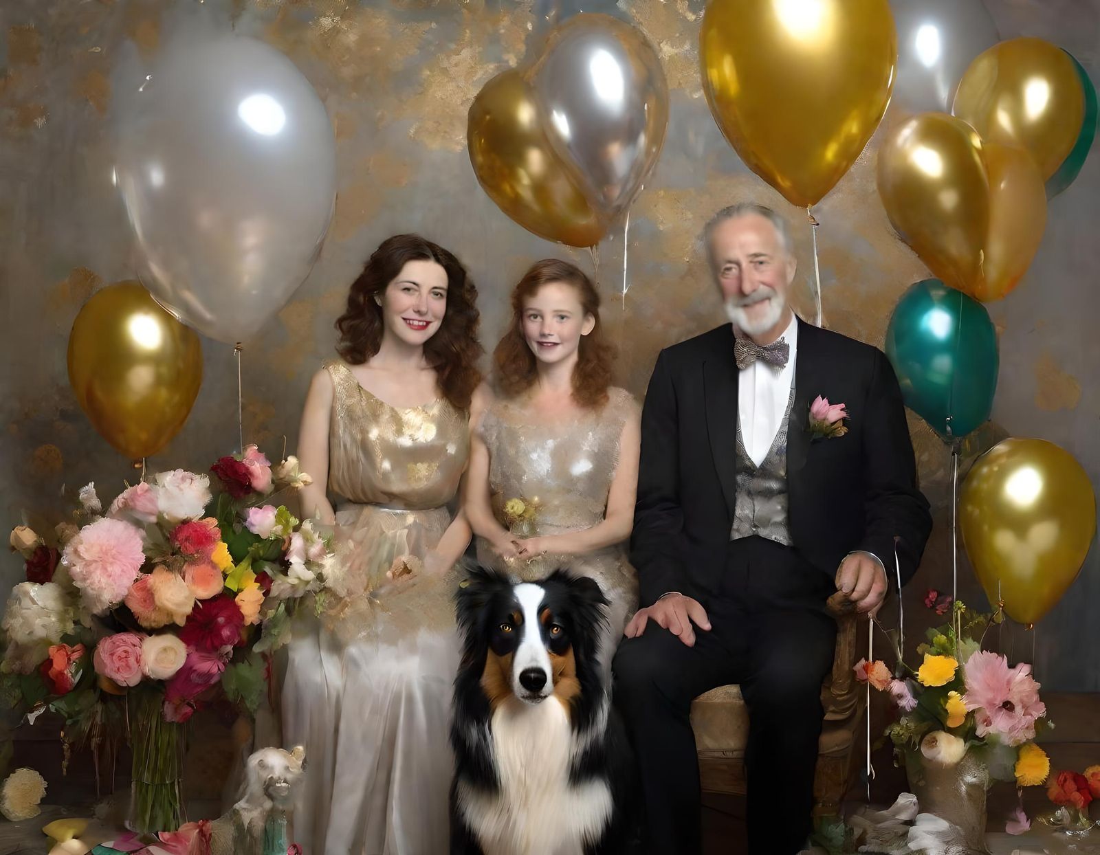Family Portrait for Father's Day in Golden Age Style