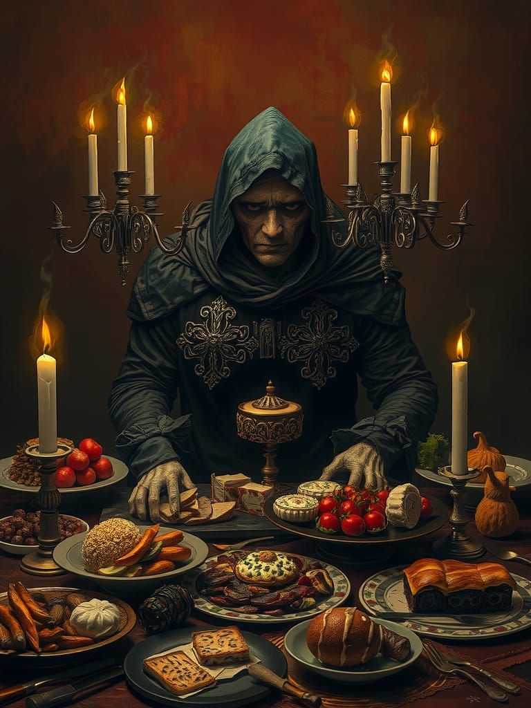 Decadent Feast of Anguish: Dark Fantasy Art