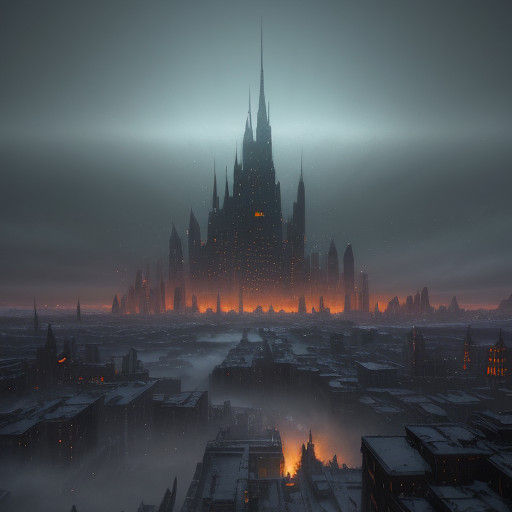 Winter City of Life and Decay