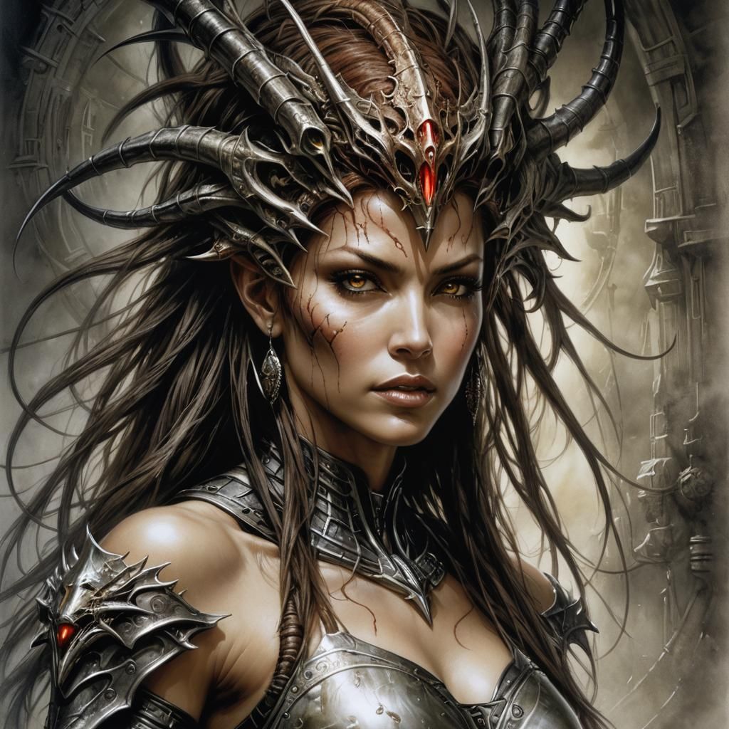 Queen of Blades Portrait in Luis Royo Style