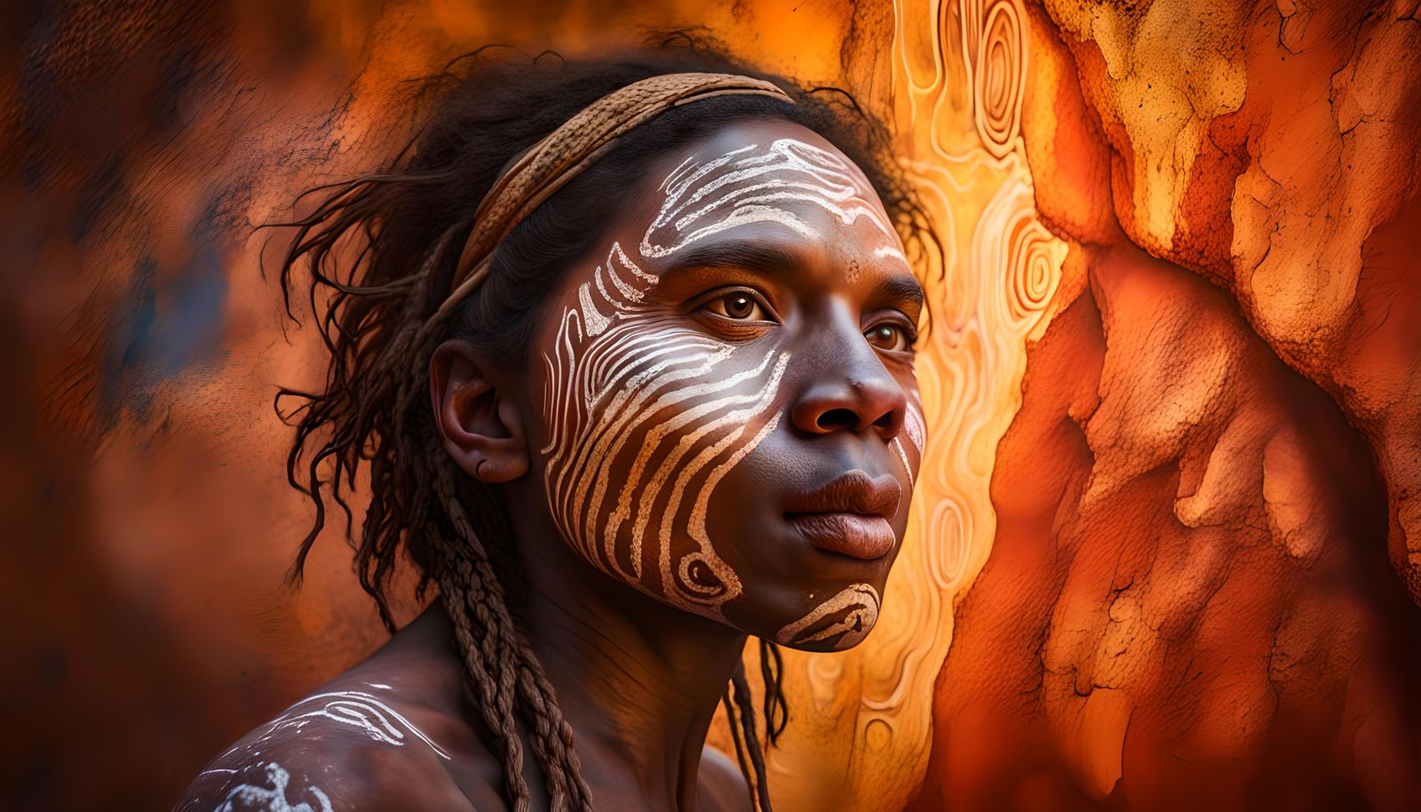 Ancient Aboriginal Cave Art in Australian Outback