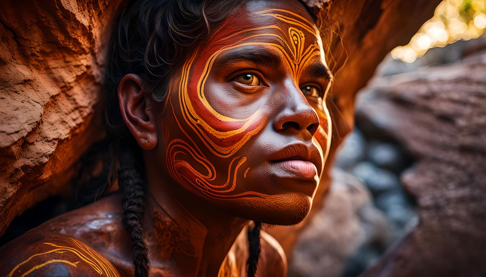 Ancient Aboriginal Cave Art in Australian Outback