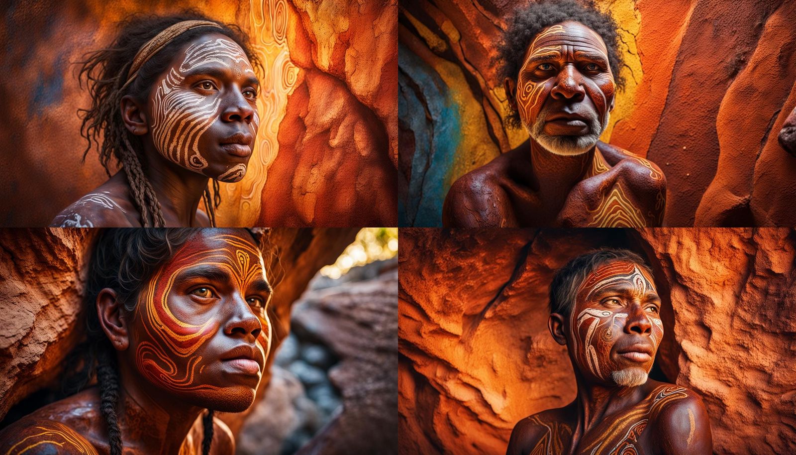 Ancient Aboriginal Cave Art in Australian Outback