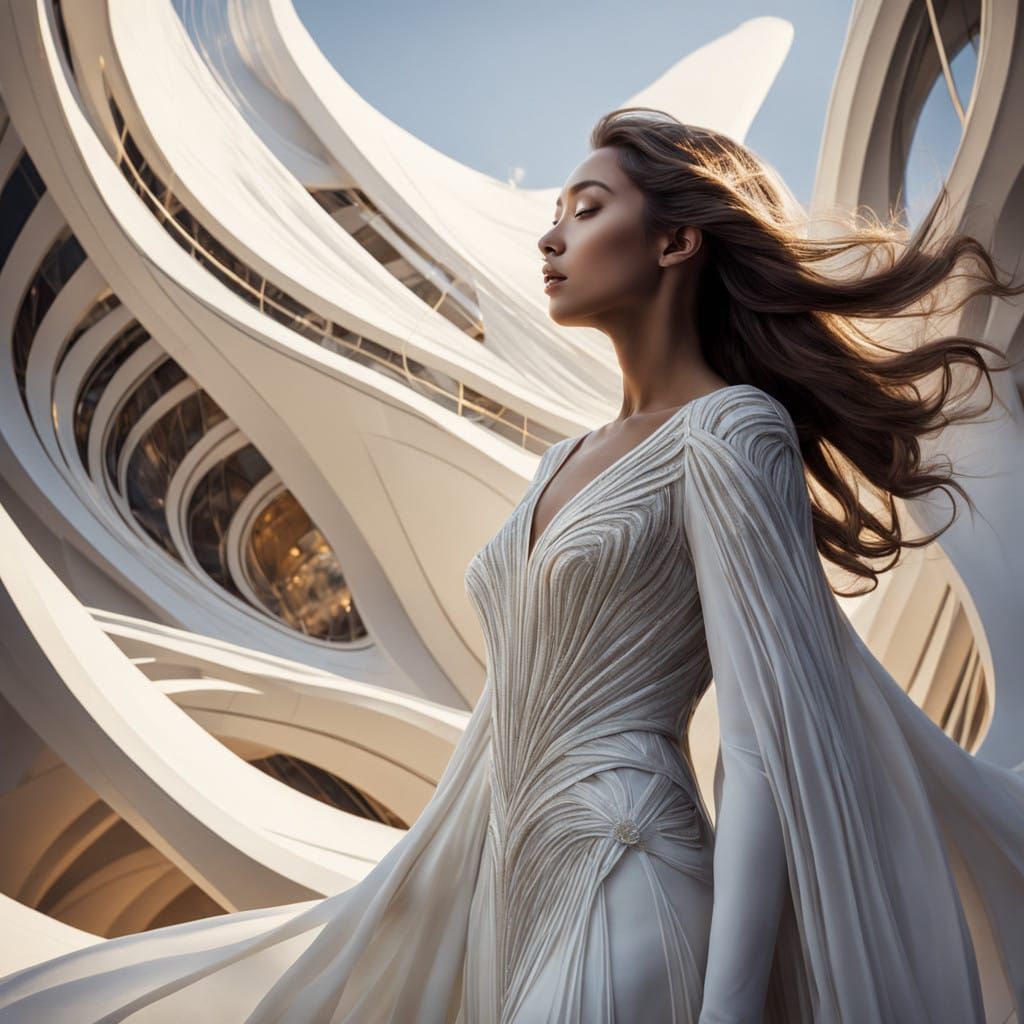 Ethereal Dawn Embrace in Soft Golden Light