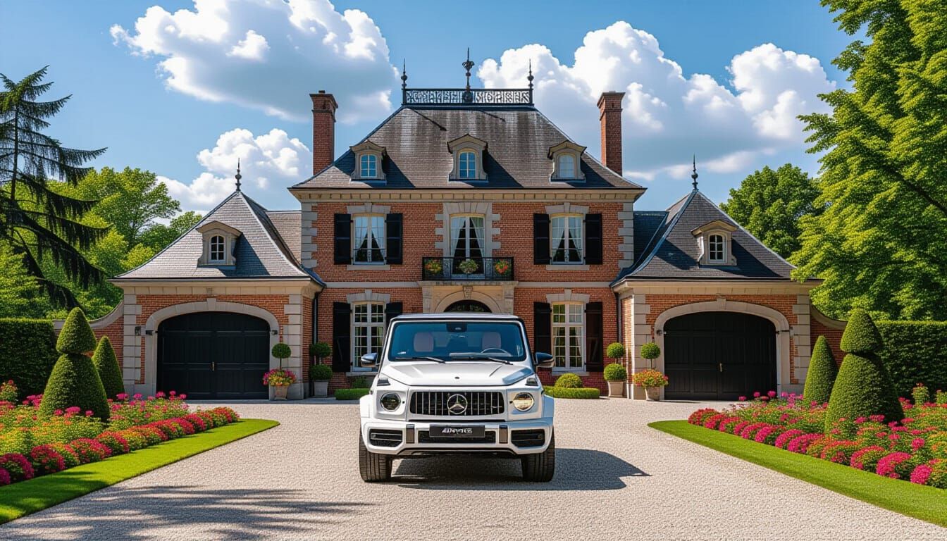 Grand Brick Chateau with Mercedes AMG G 63