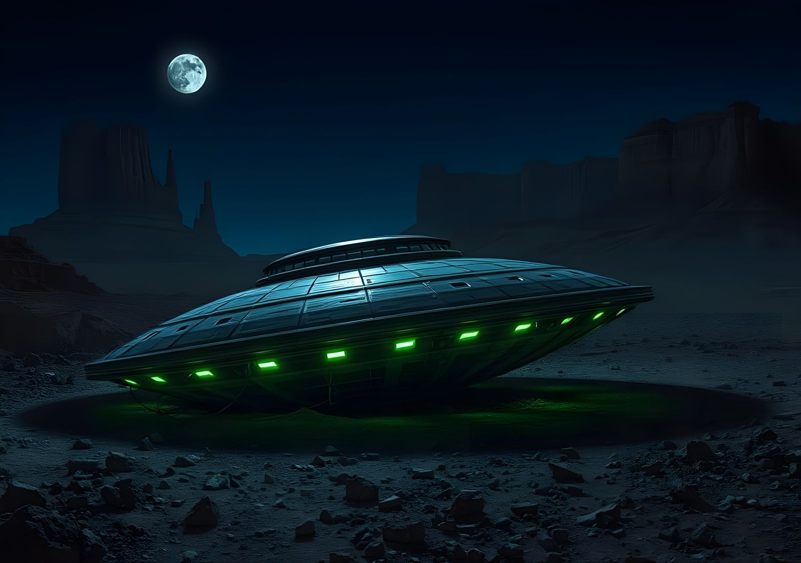 Flying Saucer Crash in Nevada Desert