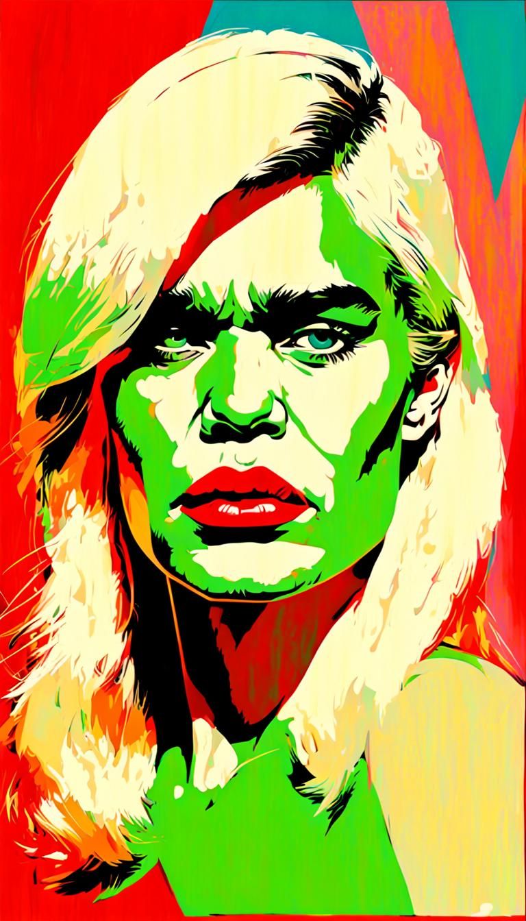 Hulk Portrait in Andy Warhol Pop Art Style
