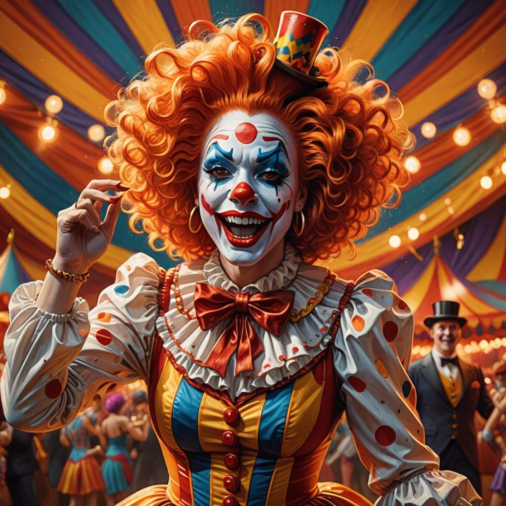 A female clown