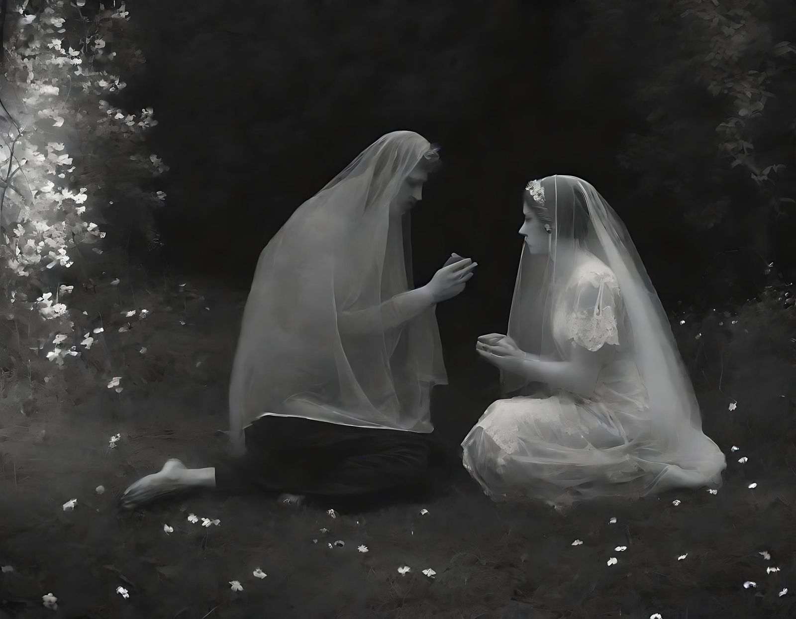 Ethereal Meeting: A Blissful, Surreal Landscape