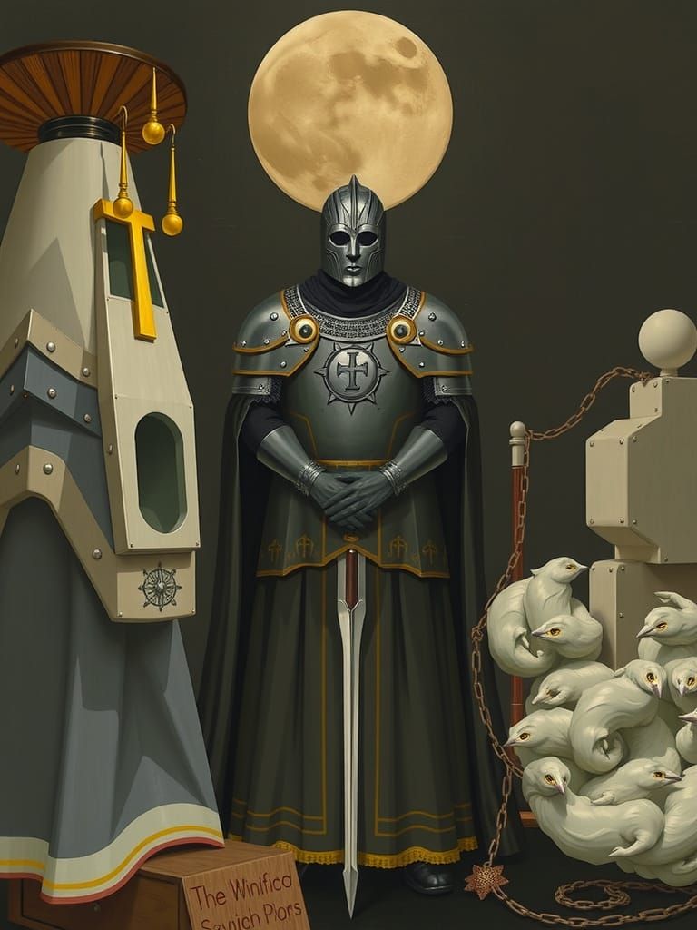 Magnificent Giganticus Graphite Drawing in Knights Style