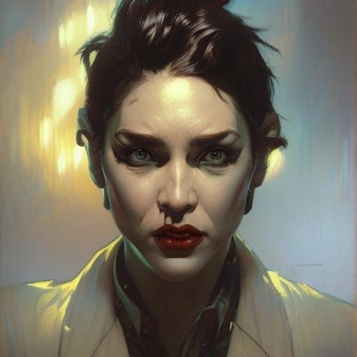 The Shadow Portrait in Artgerm Style