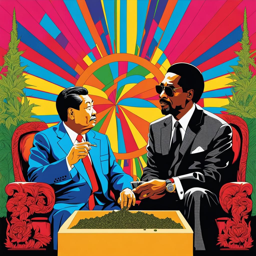 Xi Jinping and Snoop Dogg: Pop Art Print