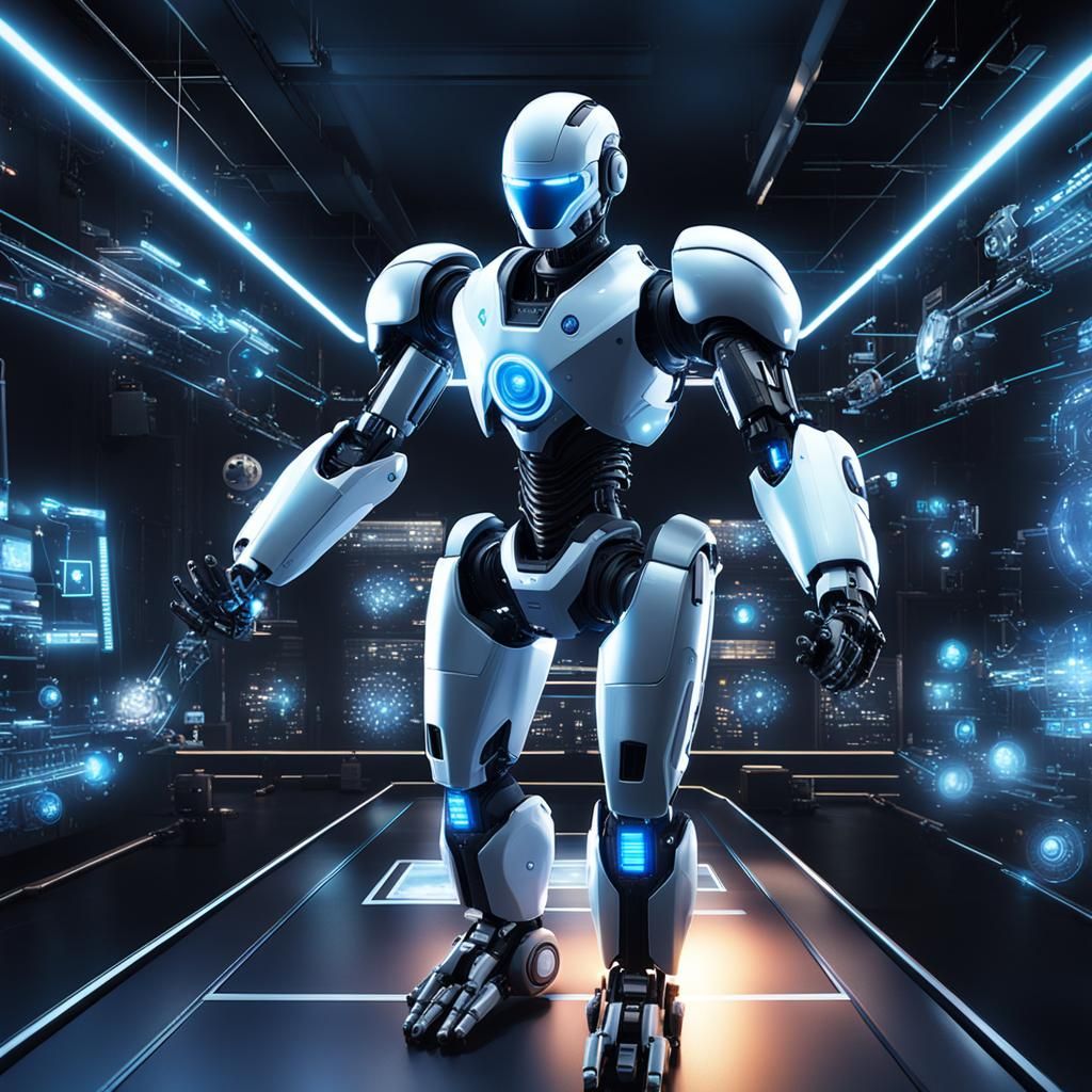 Futuristic Cyberpunk Cityscape with Advanced Technology