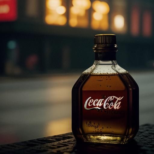 Coca-Cola Oil Spill in Gritty Urban Scene