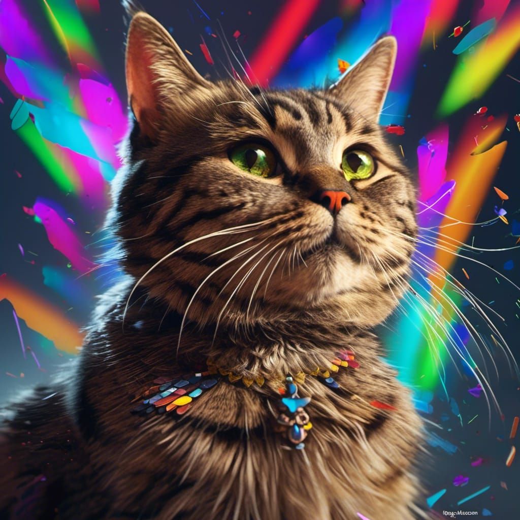Rainbow Portrait in Hyperdetailed Style