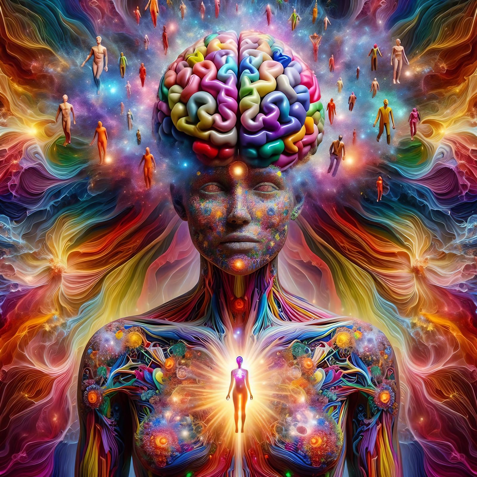 Surreal Psychedelic Portrait of a Woman